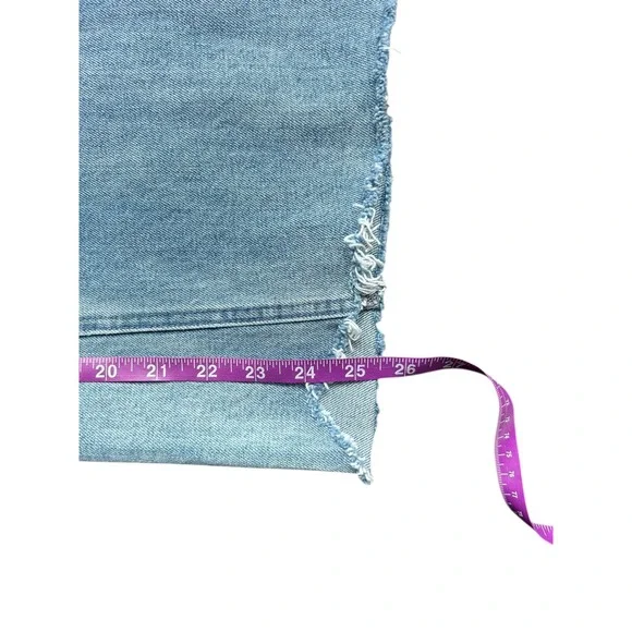 Mother Superior The Enchanter Heel Wide Leg High Rise Jeans Light Blue Wash - Picture 5 of 9